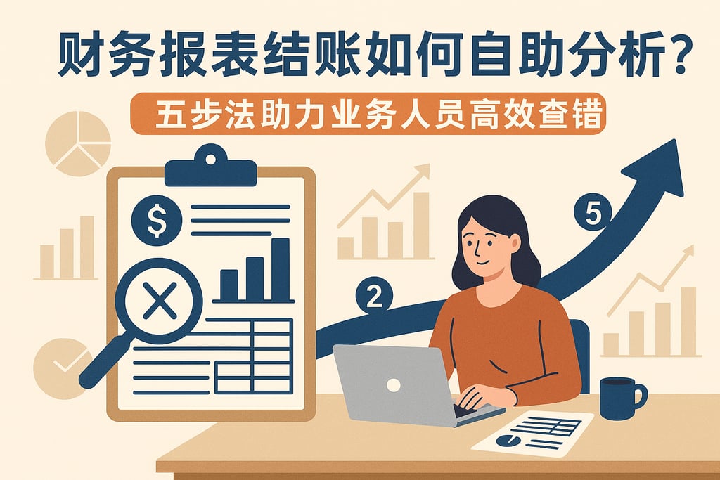 财务报表结账如何自助分析？五步法助力业务人员高效查错
