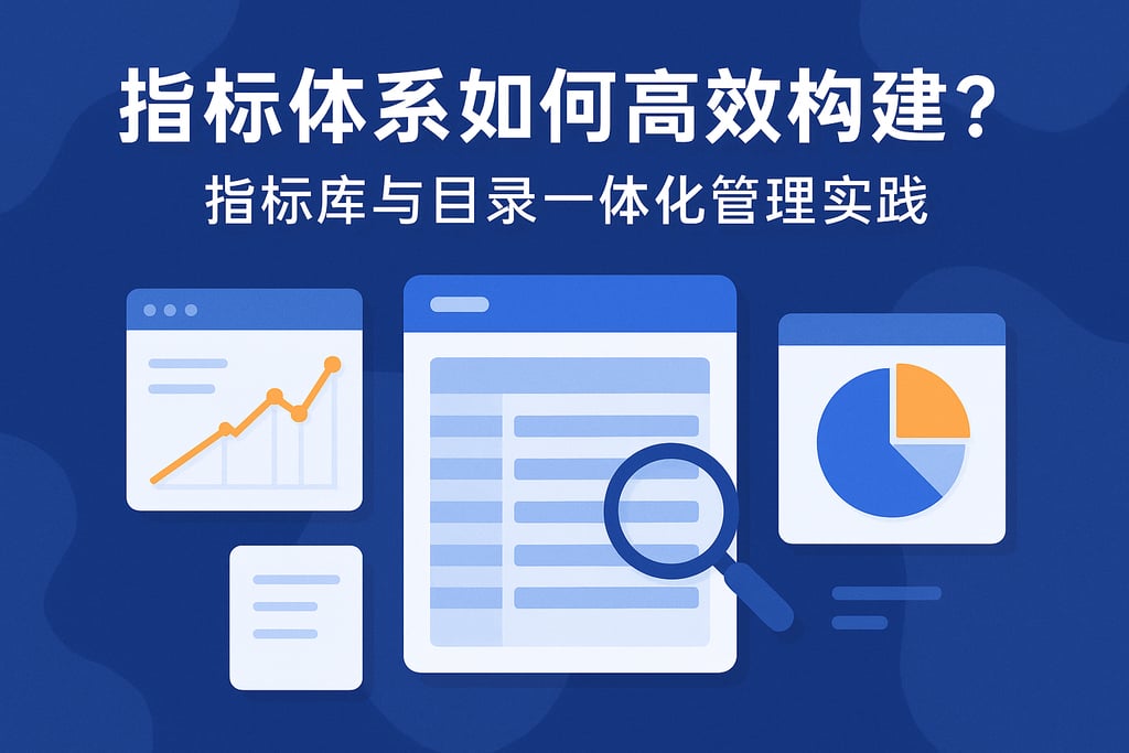 指标体系如何高效构建？指标库与目录一体化管理实践