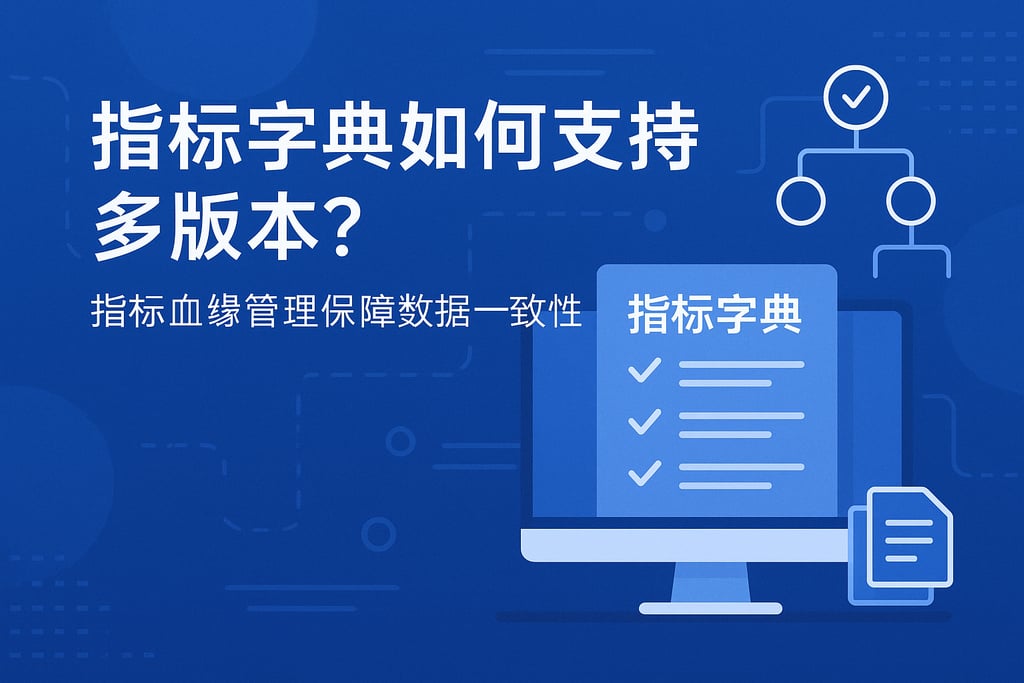 指标字典如何支持多版本？指标血缘管理保障数据一致性