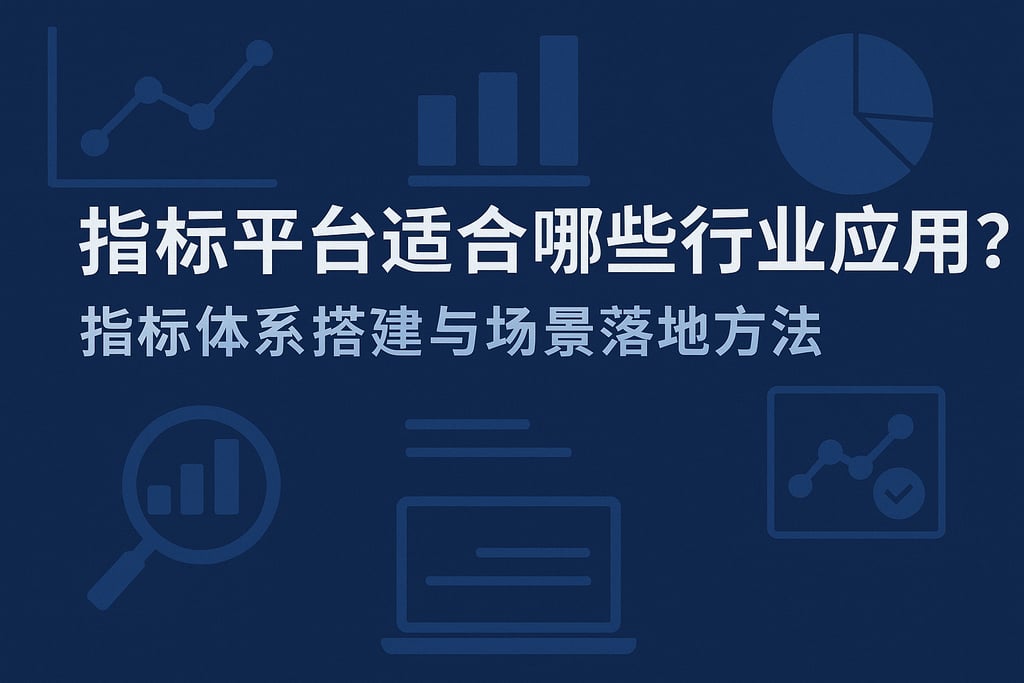 指标平台适合哪些行业应用？指标体系搭建与场景落地方法