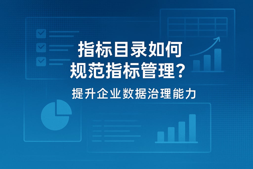 指标目录如何规范指标管理？提升企业数据治理能力