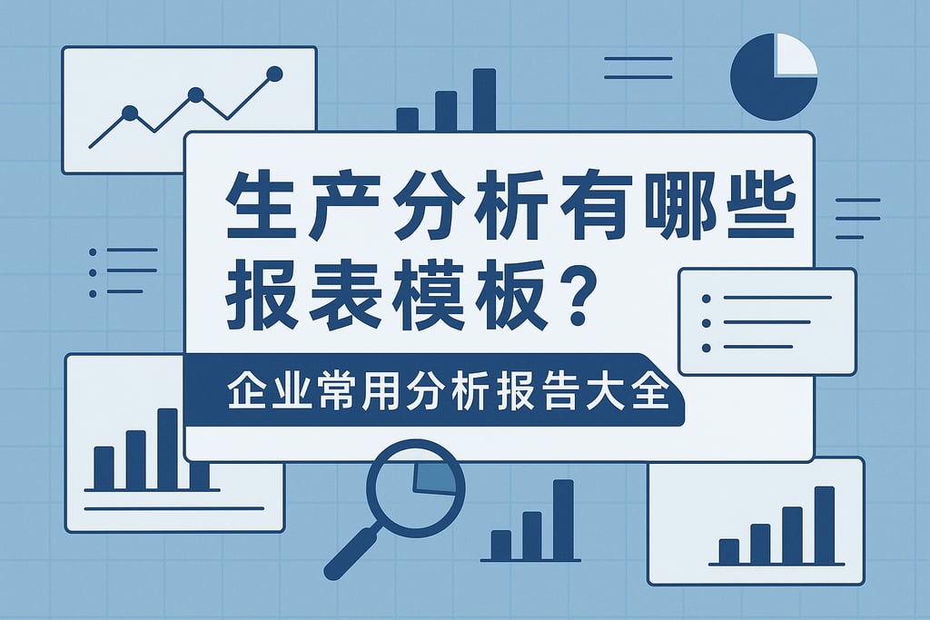 生产分析有哪些报表模板？企业常用分析报告大全