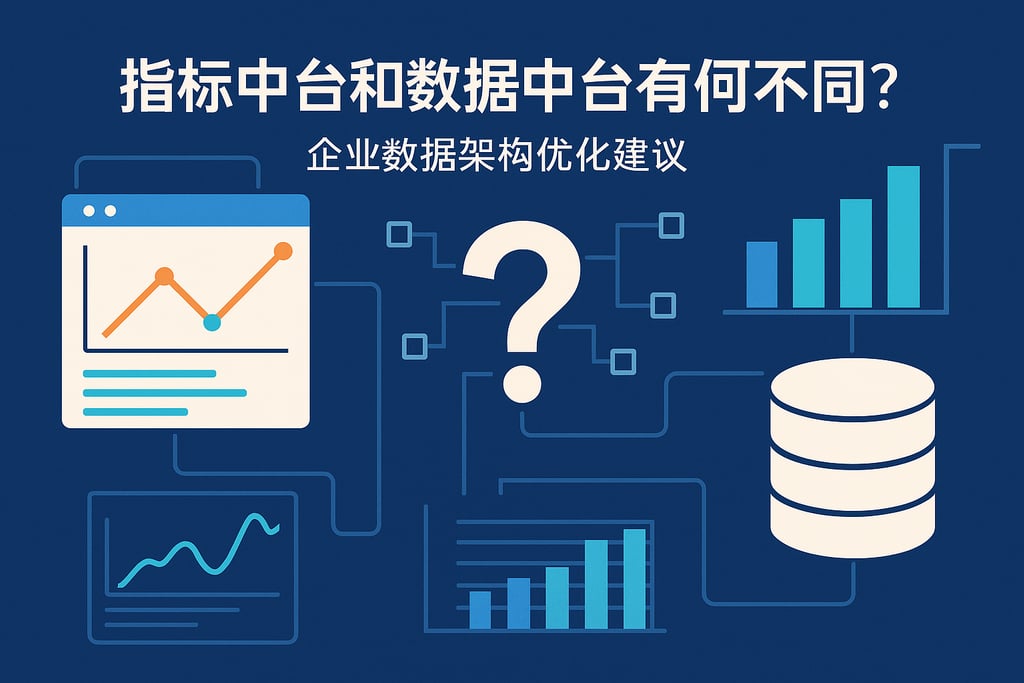 指标中台和数据中台有何不同？企业数据架构优化建议