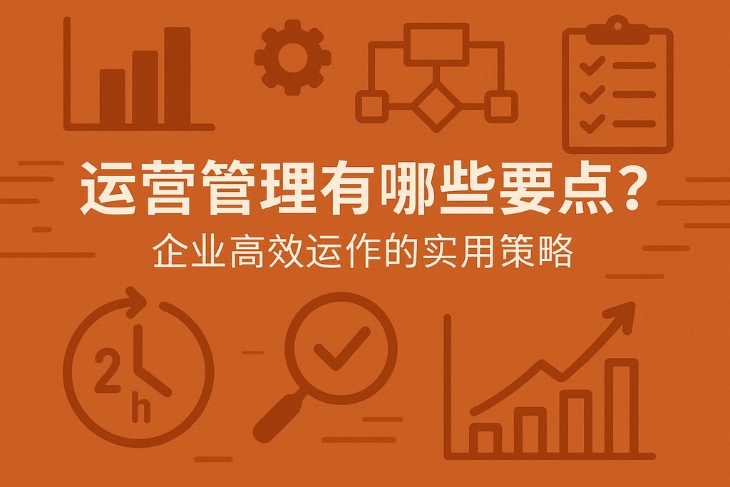 运营管理有哪些要点？企业高效运作的实用策略