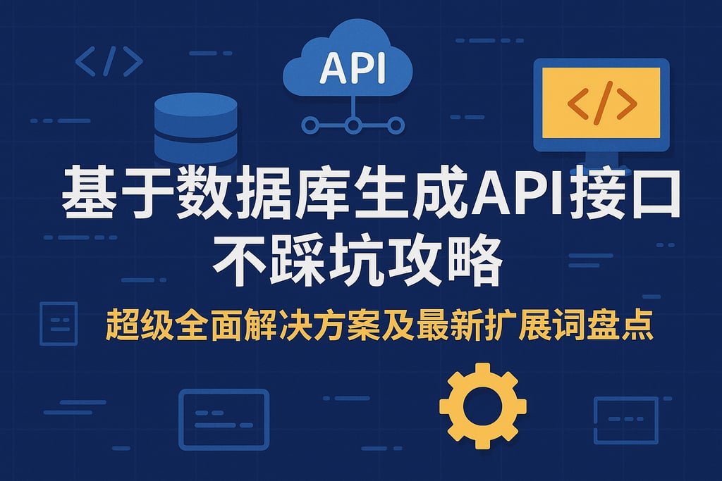 基于数据库生成API接口不踩坑攻略,超级全面解决方案及最新扩展词汇盘点 | 帆软数字化转型知识库