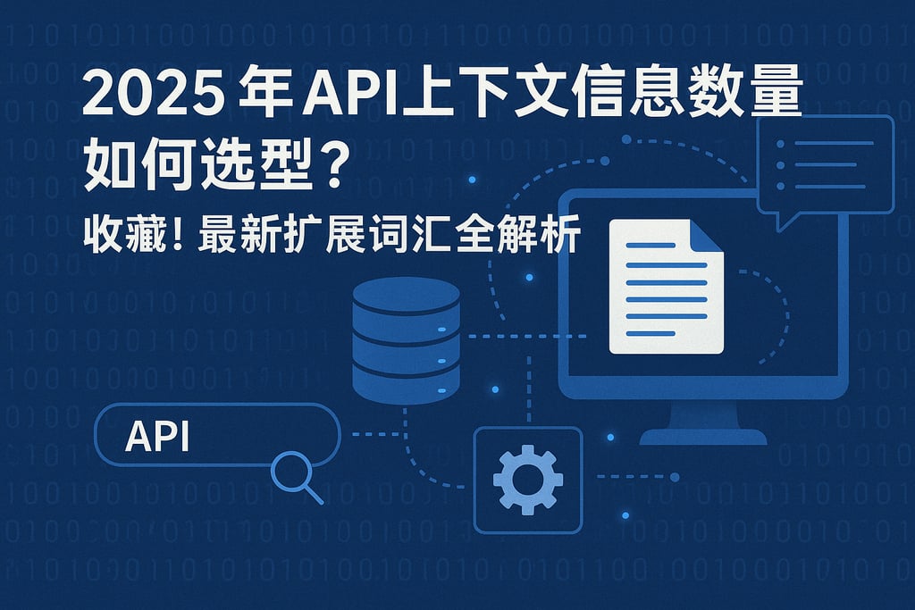2025年API上下文信息数量如何选型？收藏！最新扩展词汇全解析