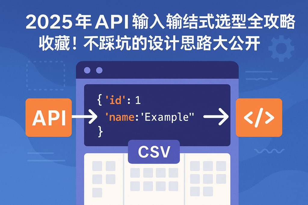 2025年API输入输出格式选型全攻略，收藏！不踩坑的设计思路大公开