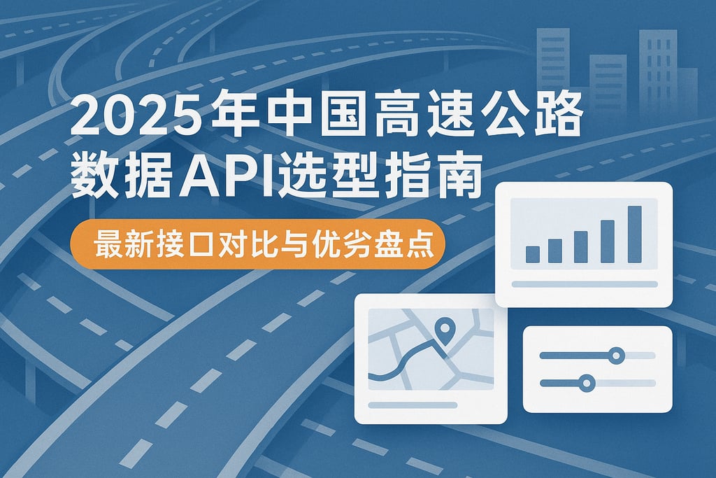 2025年中国高速公路数据API选型指南，收藏！最新接口对比与优劣盘点