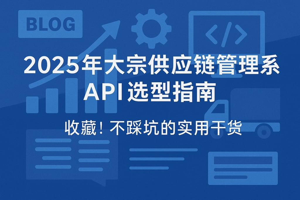 2025年大宗供应链管理系统API选型指南，收藏！不踩坑的实用干货