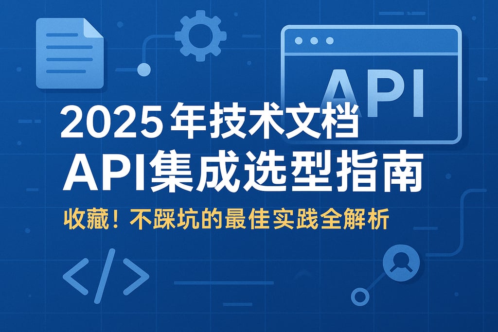 2025年技术文档API集成选型指南，收藏！不踩坑的最佳实践全解析