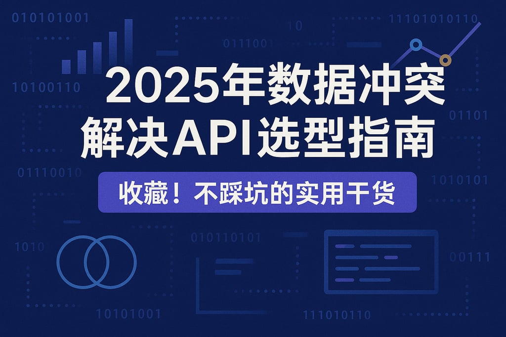 2025年数据冲突解决API选型指南，收藏！不踩坑的实用干货