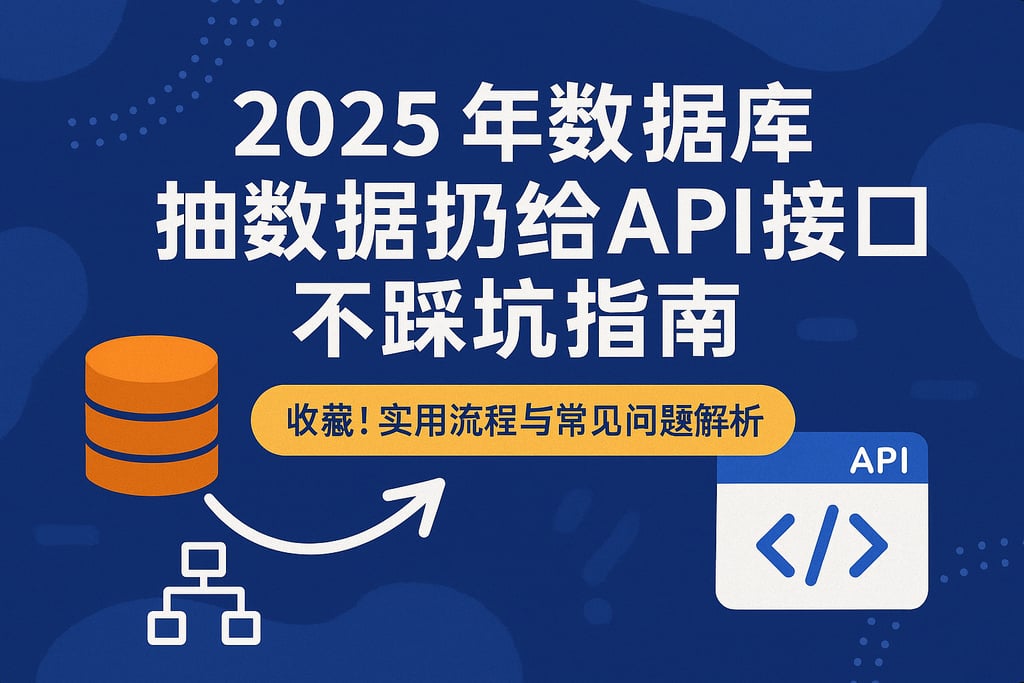 2025年数据库抽数据扔给API接口不踩坑指南，收藏！实用流程与常见问题解析