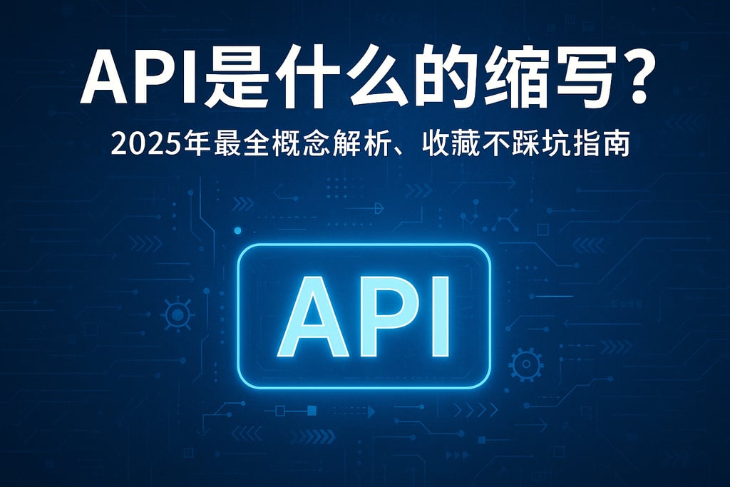 API是什么的缩写？2025年最全概念解析，收藏不踩坑指南