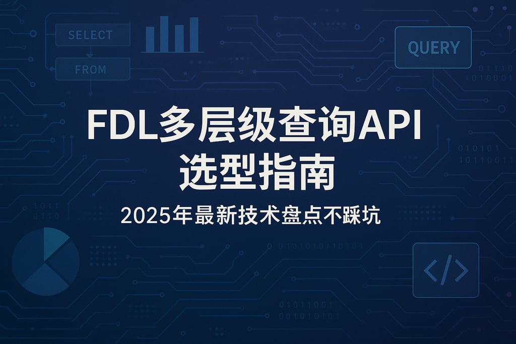 fdl多层级查询api选型指南，2025年最新技术盘点不踩坑