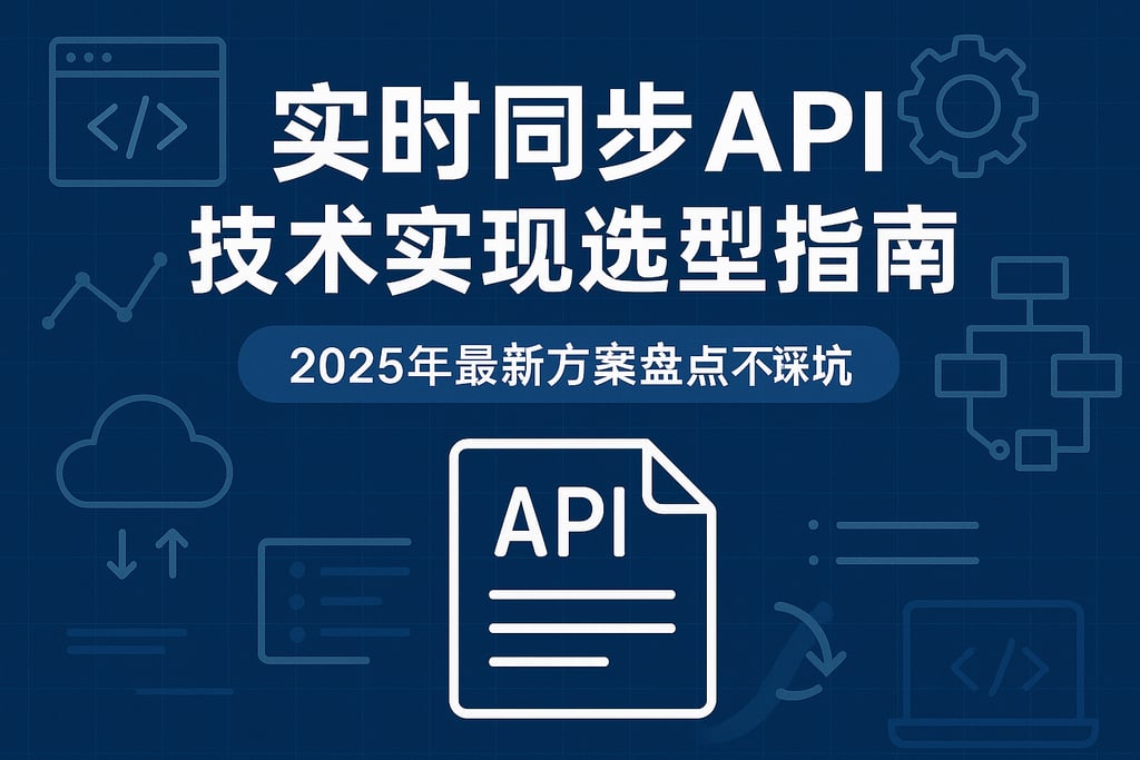 实时同步API技术实现选型指南，2025年最新方案盘点不踩坑