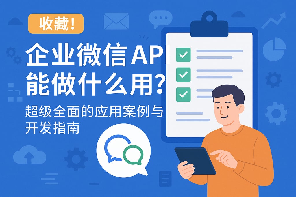 收藏！企业微信API能做什么用？超级全面的应用案例与开发指南