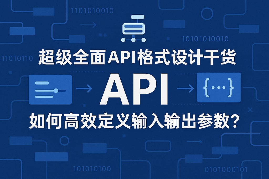 超级全面API格式设计干货，如何高效定义输入输出参数？