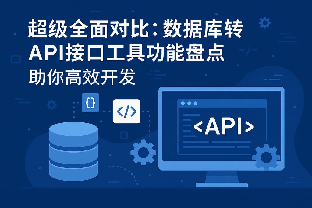超级全面对比：数据库转API接口工具功能盘点，助你高效开发