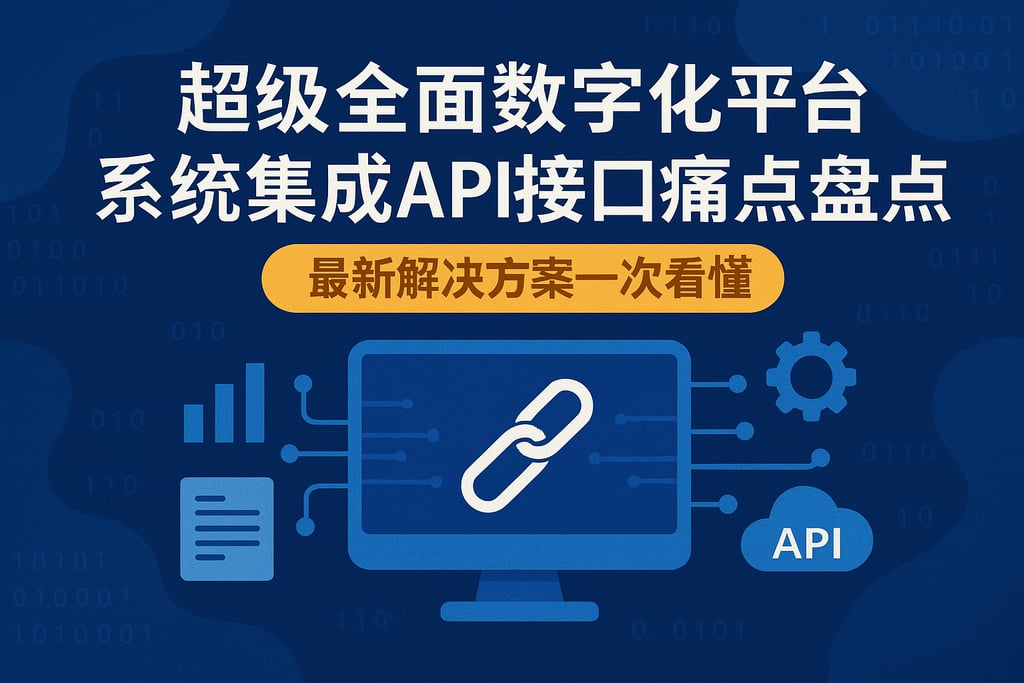 超级全面数字化平台系统集成api接口痛点盘点，最新解决方案一次看懂