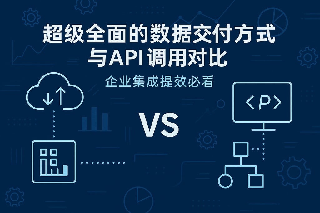 超级全面的数据交付方式与API调用对比，企业集成提效必看