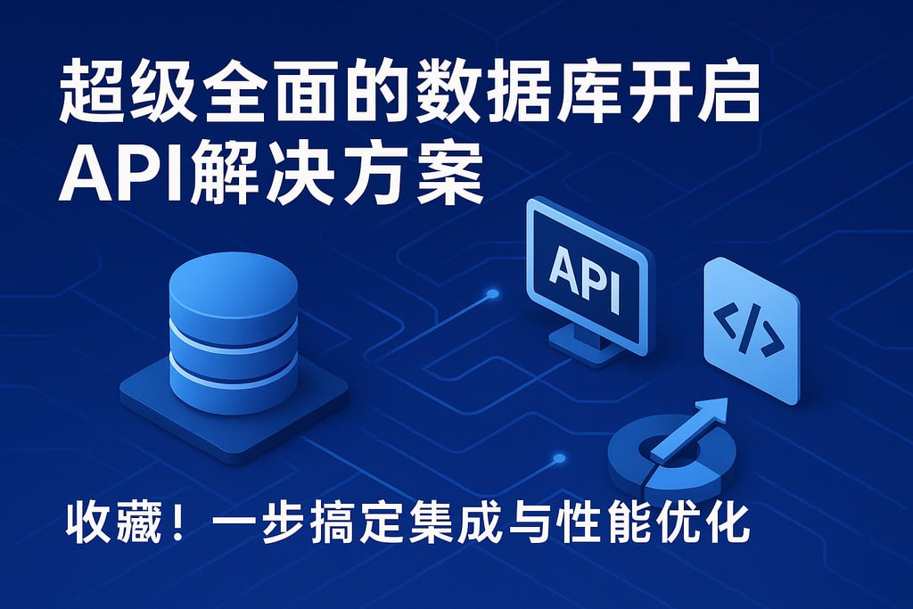 超级全面的数据库开启API解决方案，收藏！一步搞定集成与性能优化