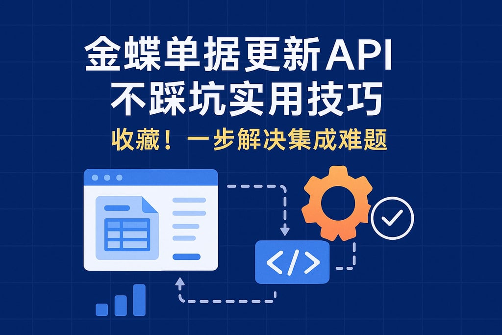 金蝶单据更新API不踩坑实用技巧，收藏！一步解决集成难题
