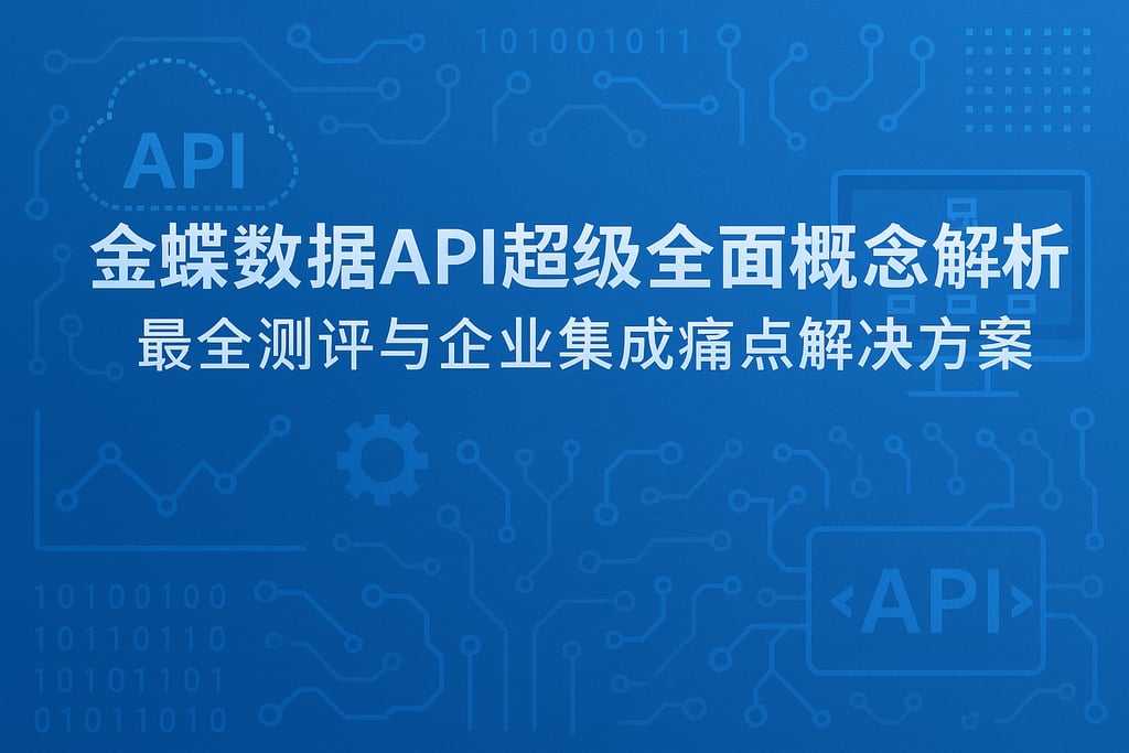 金蝶数据API超级全面概念解析，最全测评与企业集成痛点解决方案