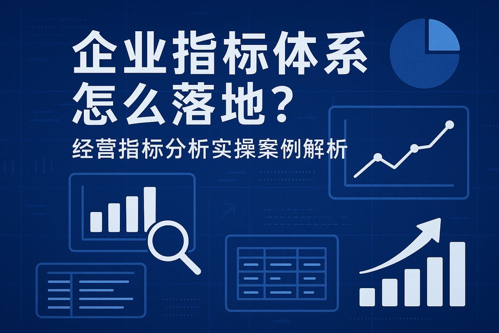 企业指标体系怎么落地？经营指标分析实操案例解析