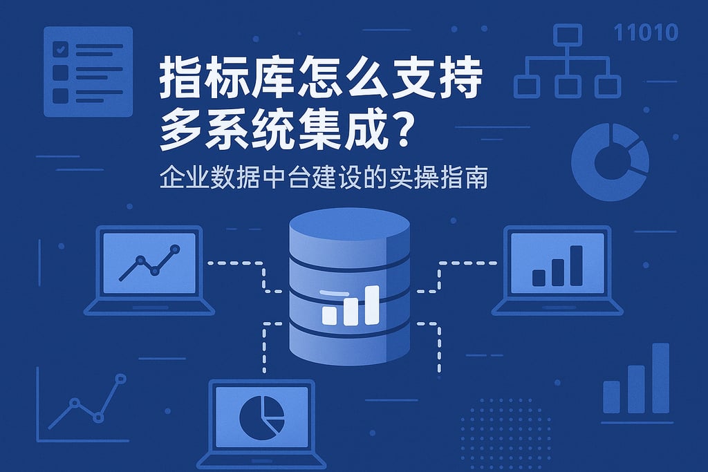 指标库怎么支持多系统集成？企业数据中台建设的实操指南