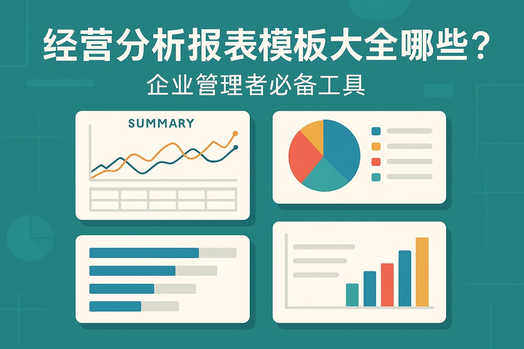 经营分析报表模板大全有哪些？企业管理者必备工具