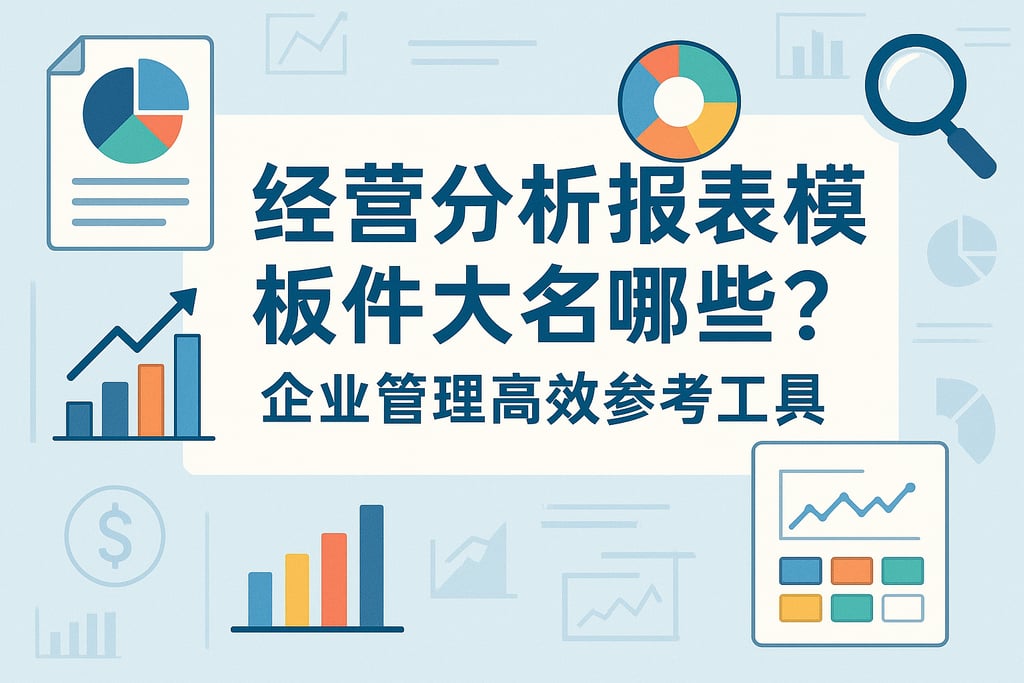 经营分析报表模板大全有哪些？企业管理高效参考工具