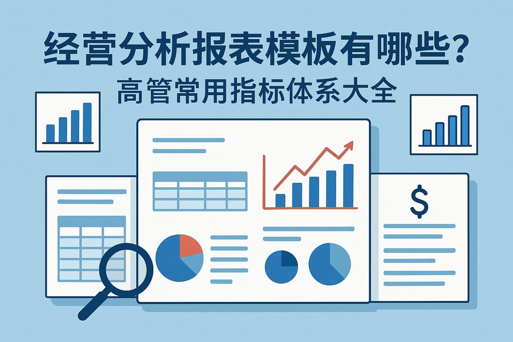 经营分析报表模板有哪些？高管常用指标体系大全