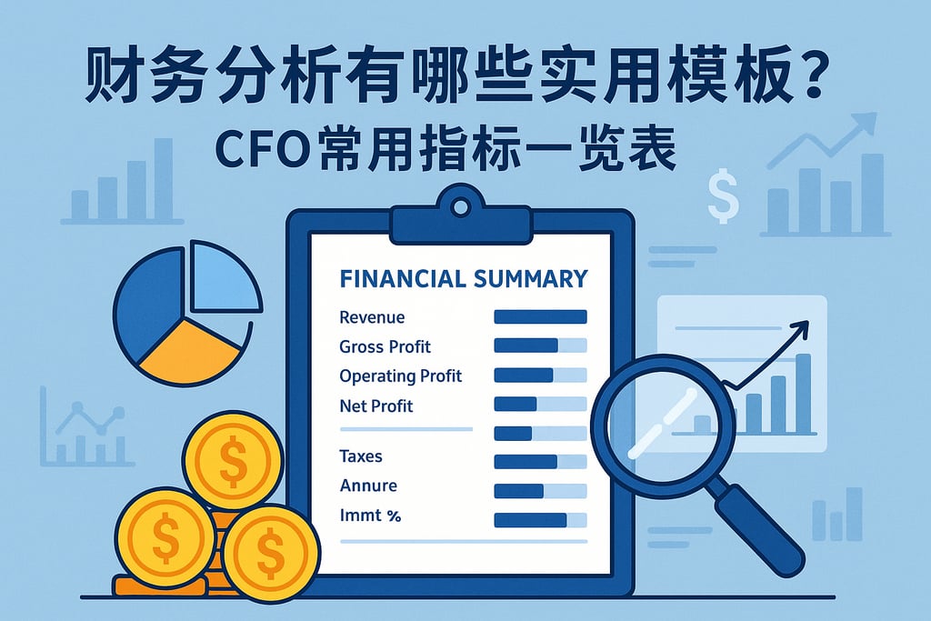 财务分析有哪些实用模板？CFO常用指标一览表