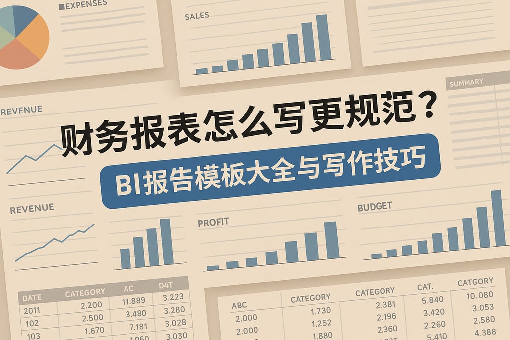 财务报表怎么写更规范？BI报告模板大全与写作技巧