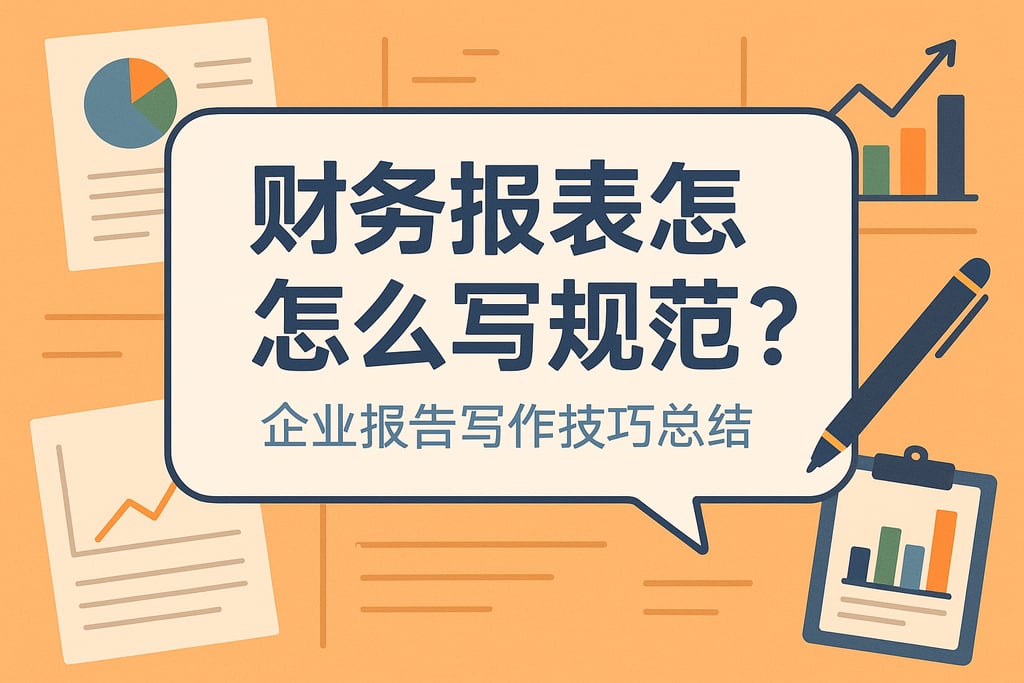 财务报表怎么写更规范？企业报告写作技巧总结