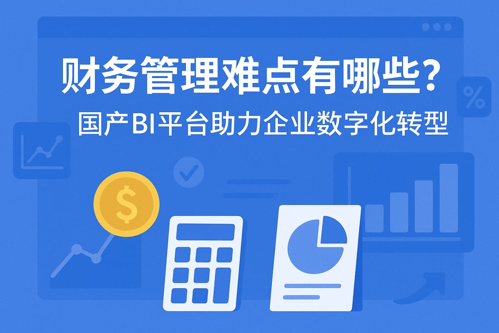 财务管理难点有哪些？国产BI平台助力企业数字化转型