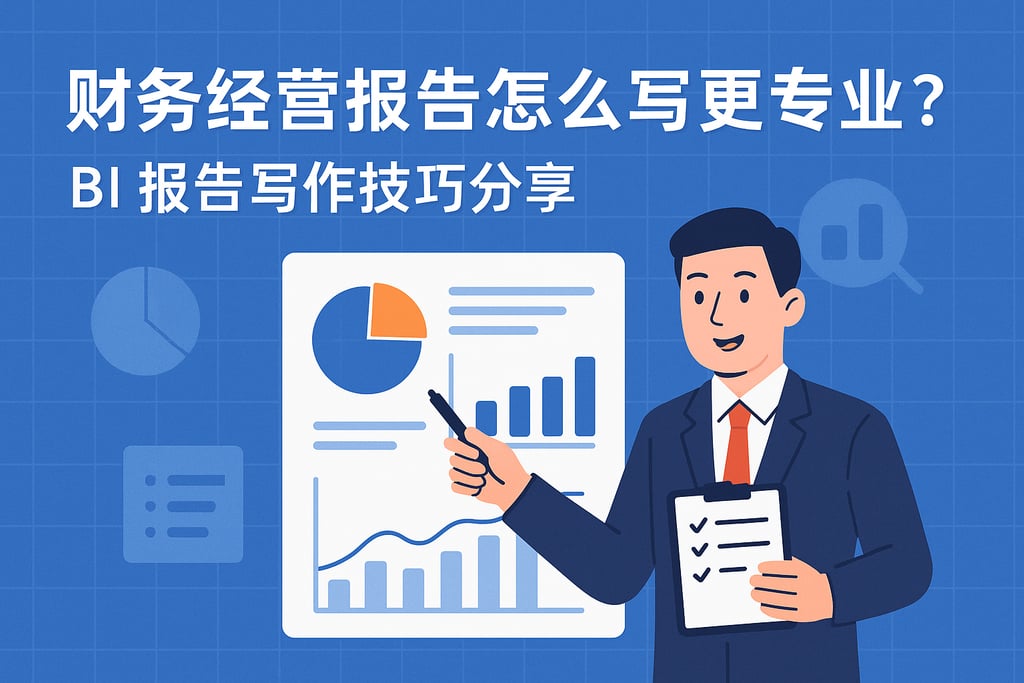 财务经营报告怎么写更专业？BI报告写作技巧分享