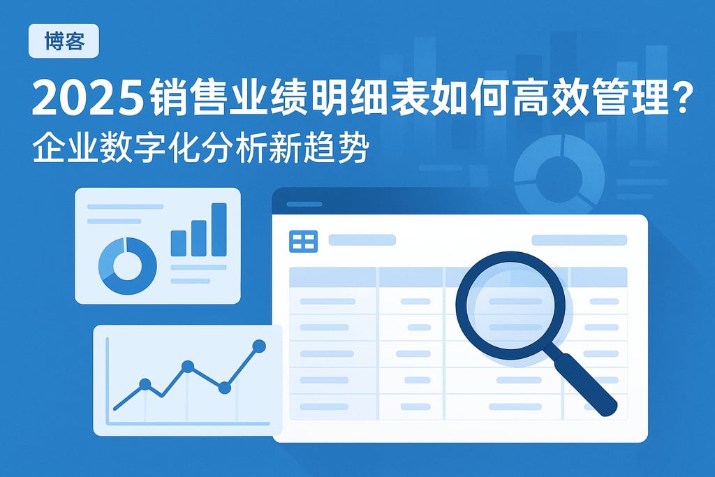 2025销售业绩明细表如何高效管理？企业数字化分析新趋势