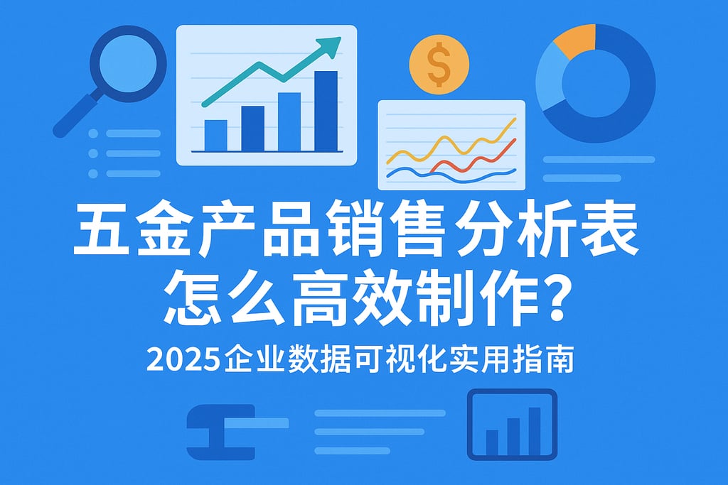 五金产品销售分析表怎么高效制作？2025企业数据可视化实用指南