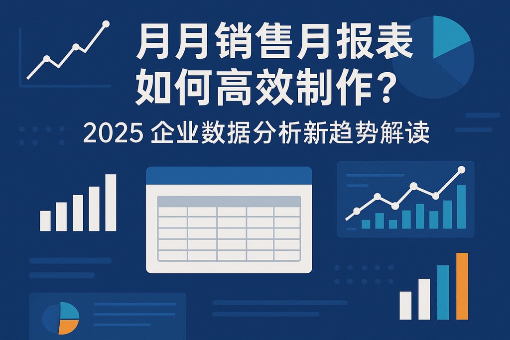 产品进销售月报表如何高效制作？2025企业数据分析新趋势解读