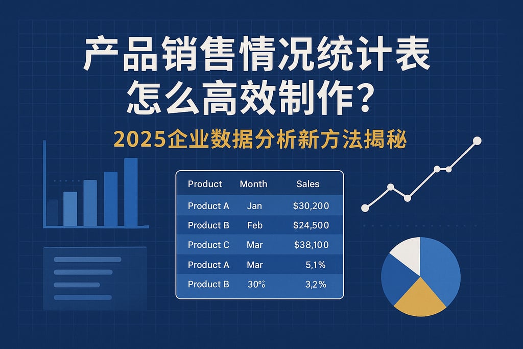 产品销售情况统计表怎么高效制作？2025企业数据分析新方法揭秘