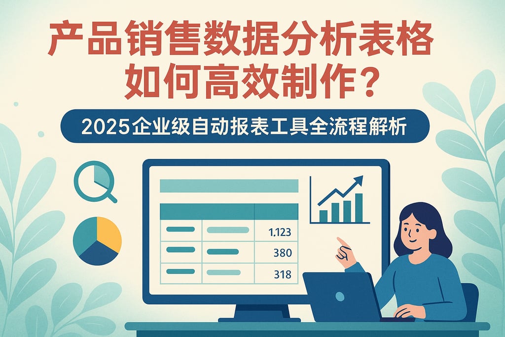 产品销售数据分析表格如何高效制作？2025企业级自动报表工具全流程解析