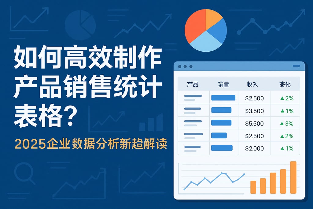 产品销售统计表格如何高效制作？2025企业数据分析新趋势解读