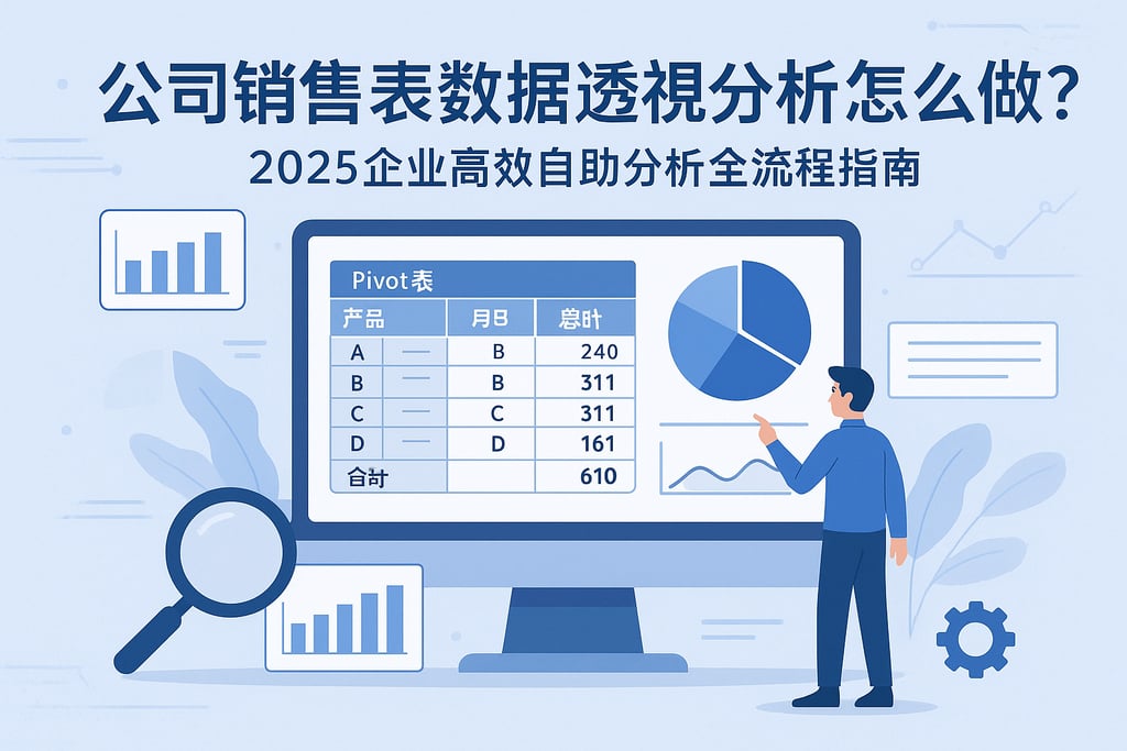公司销售表数据透视分析怎么做？2025企业高效自助分析全流程指南