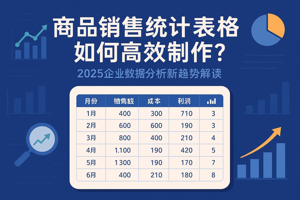 商品销售统计表格如何高效制作？2025企业数据分析新趋势解读