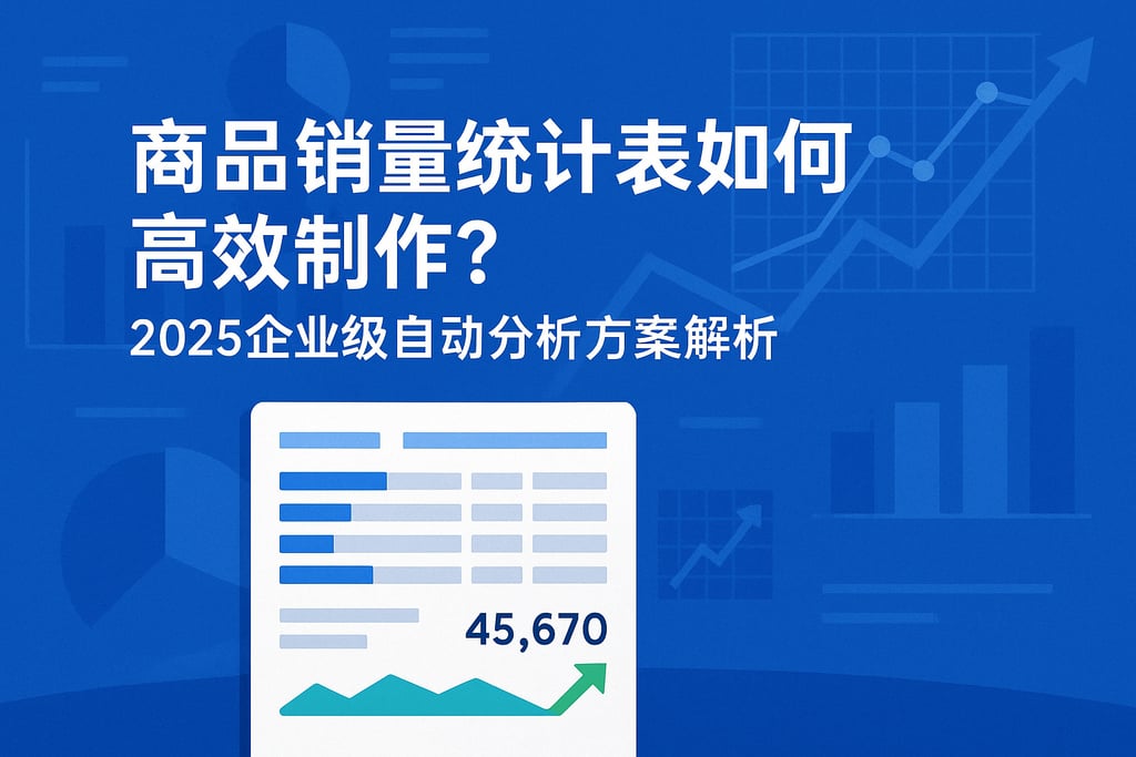商品销量统计表如何高效制作？2025企业级自动分析方案解析