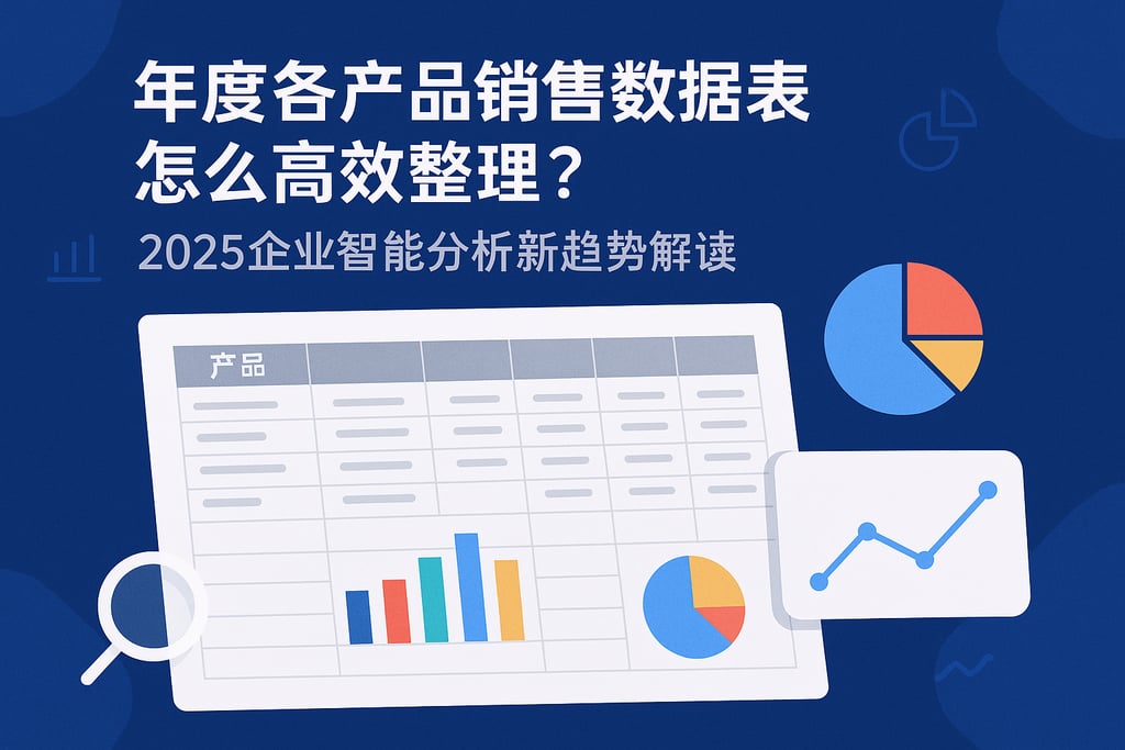 年度各产品销售数据表怎么高效整理？2025企业智能分析新趋势解读
