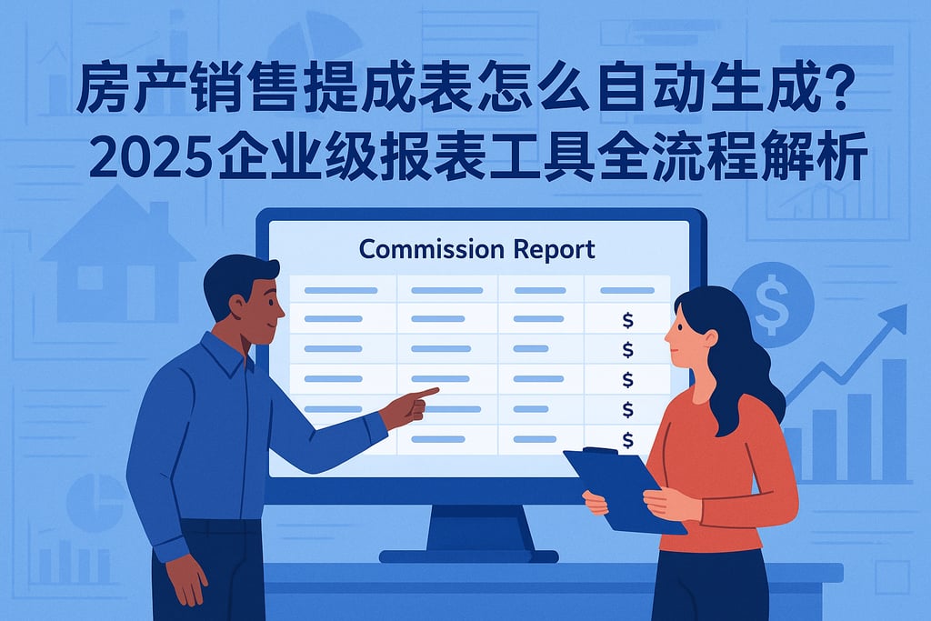 房产销售提成表怎么自动生成？2025企业级报表工具全流程解析