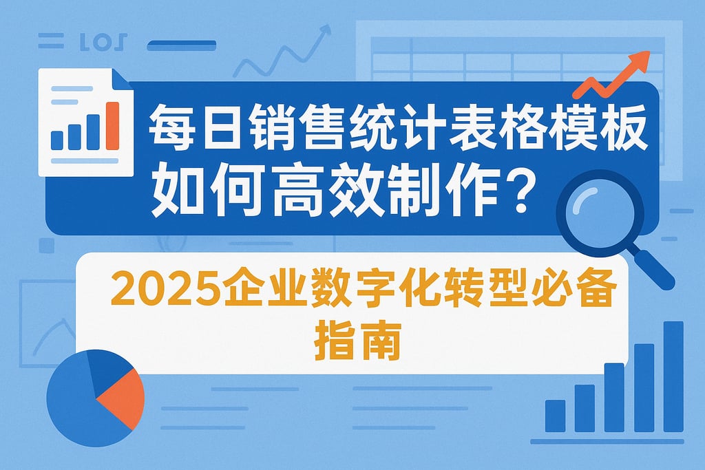 每日销售统计表格模板如何高效制作？2025企业数字化转型必备指南