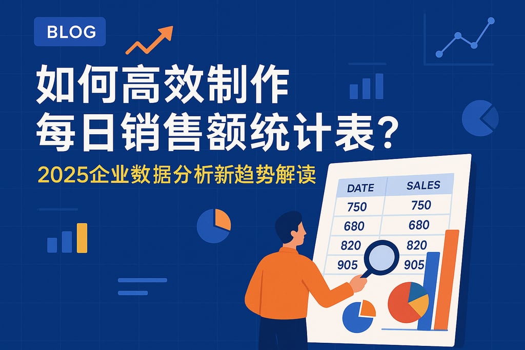 每日销售额统计表如何高效制作？2025企业数据分析新趋势解读